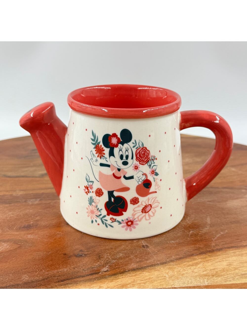 Disney MINNIE MOUSE 2019 Epcot Flower Garden Festival Watering Can Mug Cup EX
